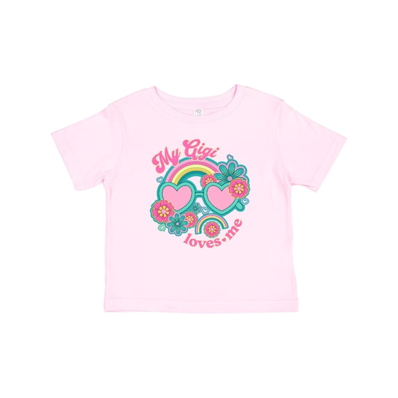 Inktastic My Gigi Loves Me Girls Rainbow Granddaughter Girls Baby T-Shirt