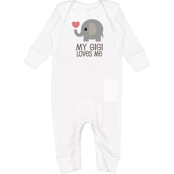 Inktastic My Gigi Loves Me Grandchild Baby Romper Coveralls