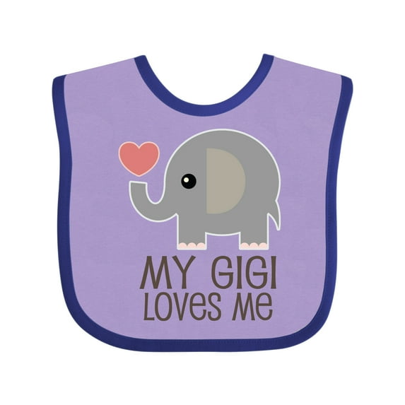 Inktastic My Gigi Loves Me Grandchild Boys or Girls Baby Bib