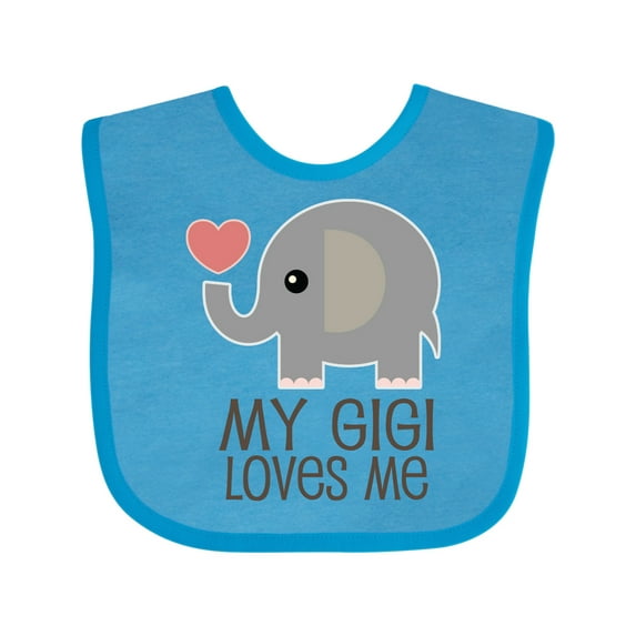 Inktastic My Gigi Loves Me Grandchild Boys or Girls Baby Bib