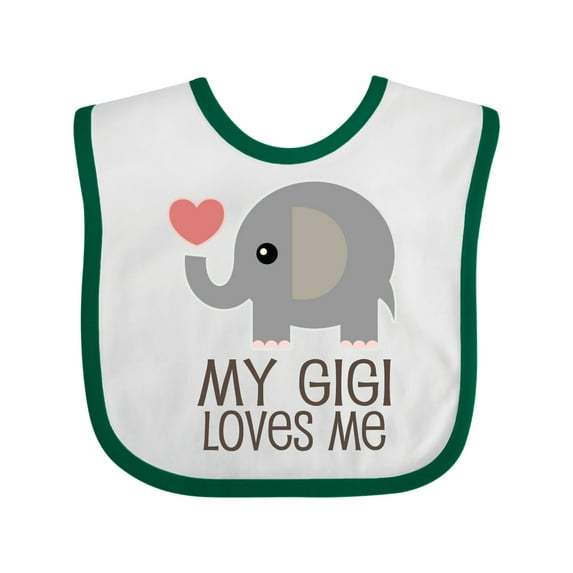 Inktastic My Gigi Loves Me Grandchild Boys or Girls Baby Bib