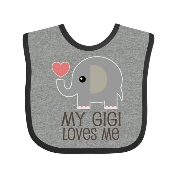 Inktastic My Gigi Loves Me Grandchild Boys or Girls Baby Bib