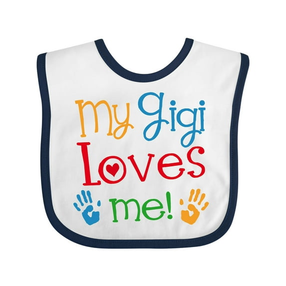 Inktastic My Gigi Loves Me Grandchild Boys or Girls Baby Bib