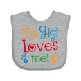 thumbnail image 1 of Inktastic My Gigi Loves Me Grandchild Boys or Girls Baby Bib, 1 of 4