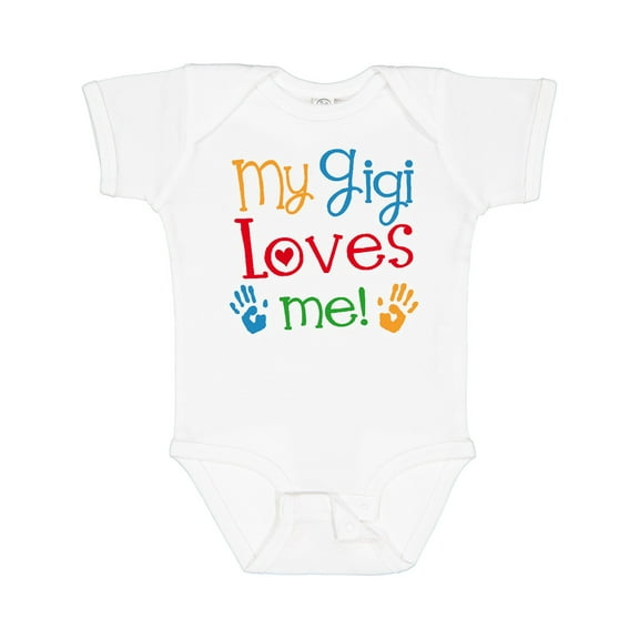 Inktastic My Gigi Loves Me Grandchild Boys or Girls Baby Bodysuit