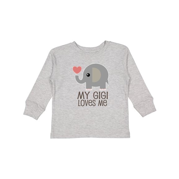 Inktastic My Gigi Loves Me Grandchild Boys or Girls Long Sleeve Toddler T-Shirt