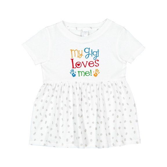 Inktastic My Gigi Loves Me Grandchild Girls Baby Dress