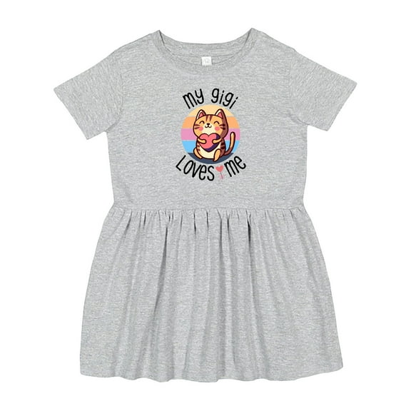 Inktastic My Gigi Loves Me Grandkids Cat Girls Toddler Dress
