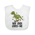 thumbnail image 1 of Inktastic My Gigi Loves Me Grandson Dinosaur Boys Baby Bib, 1 of 4