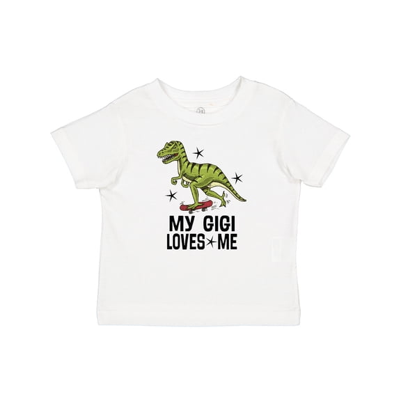 Inktastic My Gigi Loves Me Grandson Dinosaur Boys Baby T-Shirt