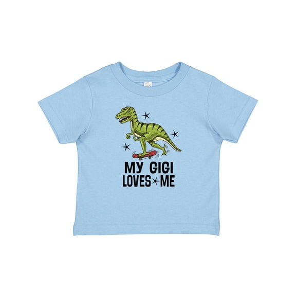 Inktastic My Gigi Loves Me Grandson Dinosaur Boys Baby T-Shirt