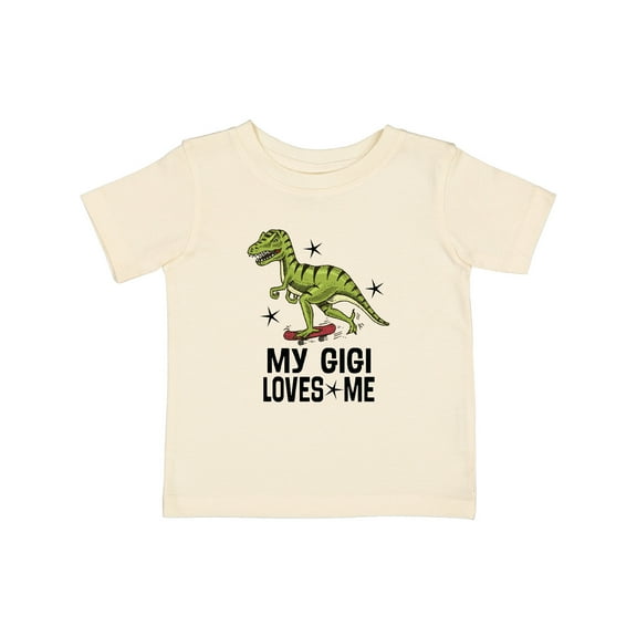 Inktastic My Gigi Loves Me Grandson Dinosaur Boys Baby T-Shirt