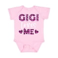 thumbnail image 1 of Inktastic My Gigi Loves Me Hearts in Pink Plaid Boys or Girls Baby Bodysuit, 1 of 5