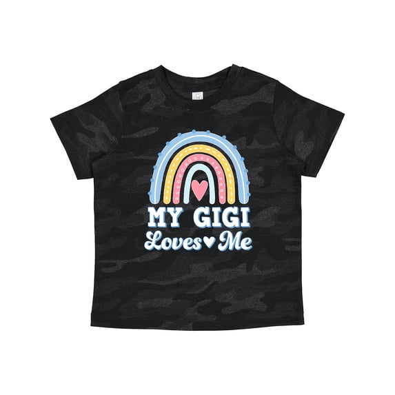 Inktastic My Gigi Loves Me Retro Rainbow Girls Toddler T-Shirt