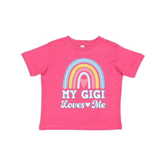 Inktastic My Gigi Loves Me Retro Rainbow Girls Toddler T-Shirt