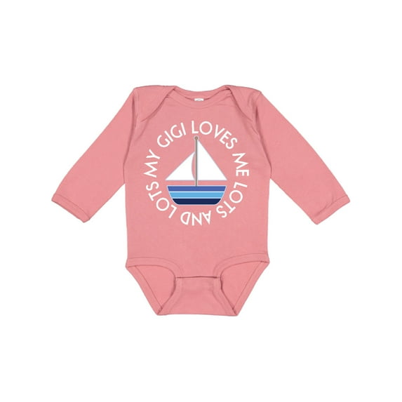 Inktastic My Gigi Loves Me Sailboat Boys Sailing Boys Long Sleeve Baby Bodysuit