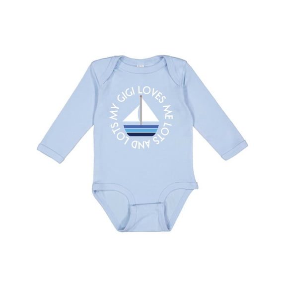 Inktastic My Gigi Loves Me Sailboat Boys Sailing Boys Long Sleeve Baby Bodysuit