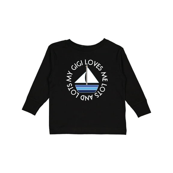 Inktastic My Gigi Loves Me Sailboat Boys Sailing Boys Long Sleeve Toddler T-Shirt