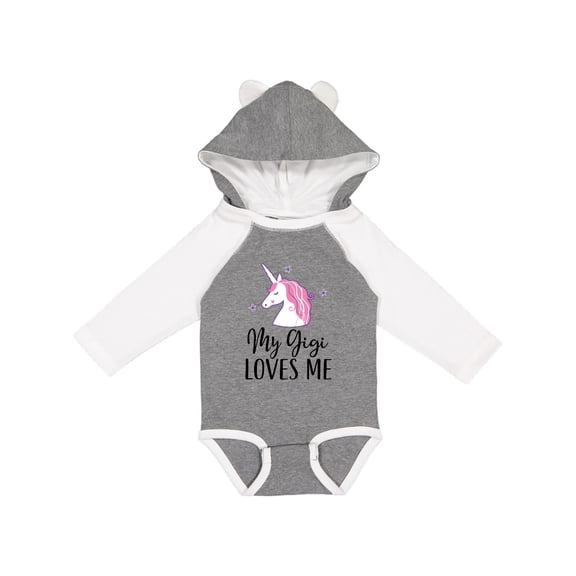 Inktastic My Gigi Loves Me Unicorn Girls Girls Long Sleeve Baby Bodysuit