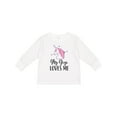 thumbnail image 1 of Inktastic My Gigi Loves Me Unicorn Girls Girls Long Sleeve Toddler T-Shirt, 1 of 5