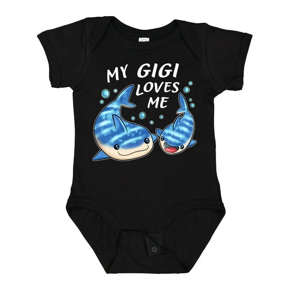 Inktastic My Gigi Loves Me Whale Shark Boys or Girls Baby Bodysuit