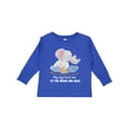 thumbnail image 1 of Inktastic My Gigi Loves Me to the Moon and Back Elephant Family Boys or Girls Long Sleeve Toddler T-Shirt, 1 of 5