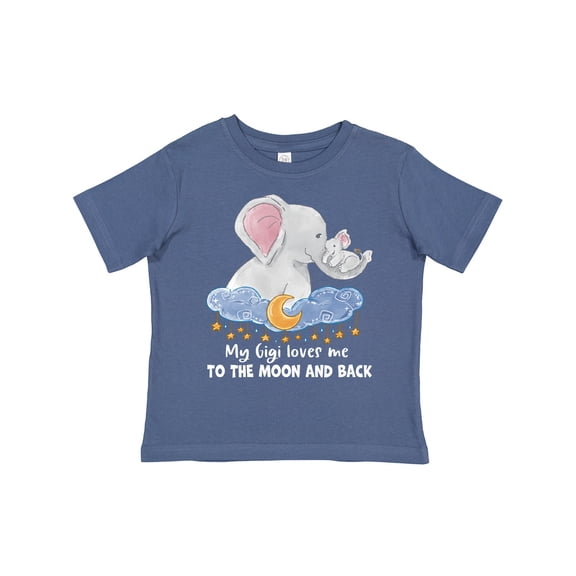 Inktastic My Gigi Loves Me to the Moon and Back Elephant Family Boys or Girls Toddler T-Shirt