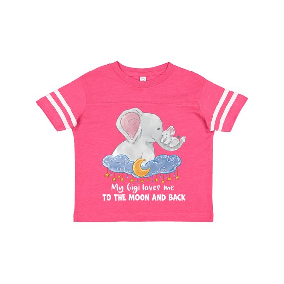 Inktastic My Gigi Loves Me to the Moon and Back Elephant Family Boys or Girls Toddler T-Shirt