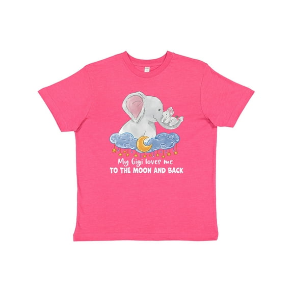 Inktastic My Gigi Loves Me to the Moon and Back Elephant Family Youth T-Shirt