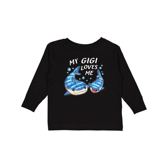 Inktastic My Gigi Loves Me Whale Shark Boys or Girls Long Sleeve Toddler T-Shirt