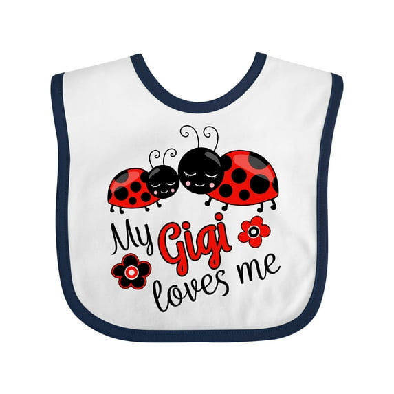 Inktastic My Gigi Loves Me with Cute Ladybugs Boys or Girls Baby Bib