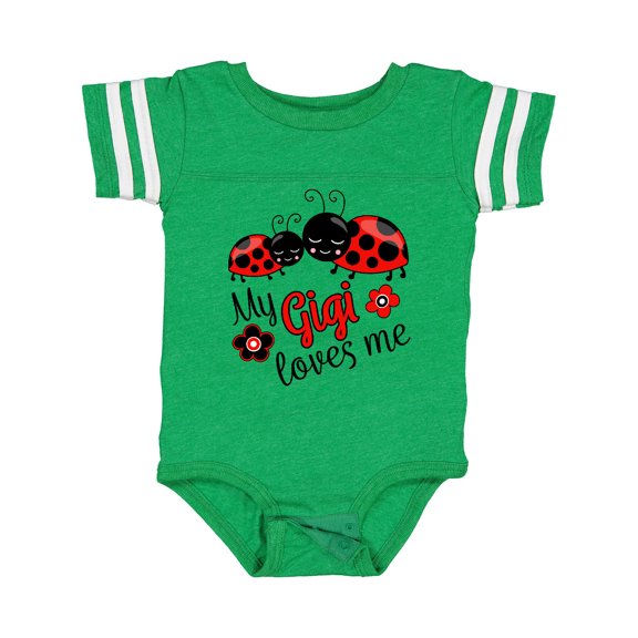 Inktastic My Gigi Loves Me with Cute Ladybugs Boys or Girls Baby Bodysuit