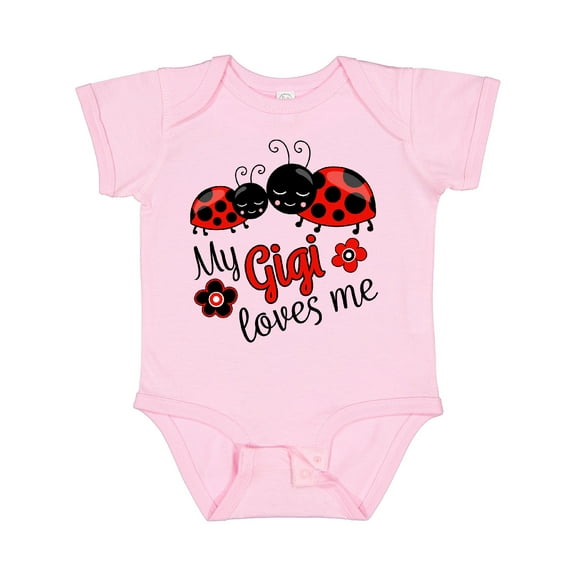 Inktastic My Gigi Loves Me with Cute Ladybugs Boys or Girls Baby Bodysuit