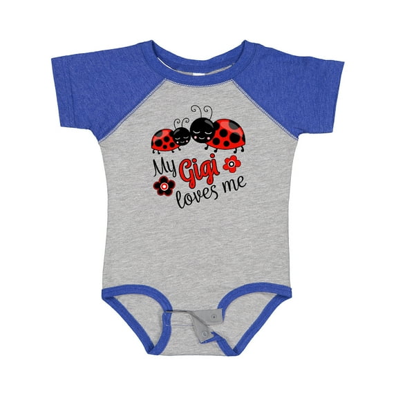 Inktastic My Gigi Loves Me with Cute Ladybugs Boys or Girls Baby Bodysuit