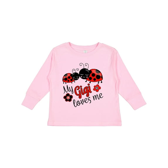 Inktastic My Gigi Loves Me with Cute Ladybugs Boys or Girls Long Sleeve Toddler T-Shirt