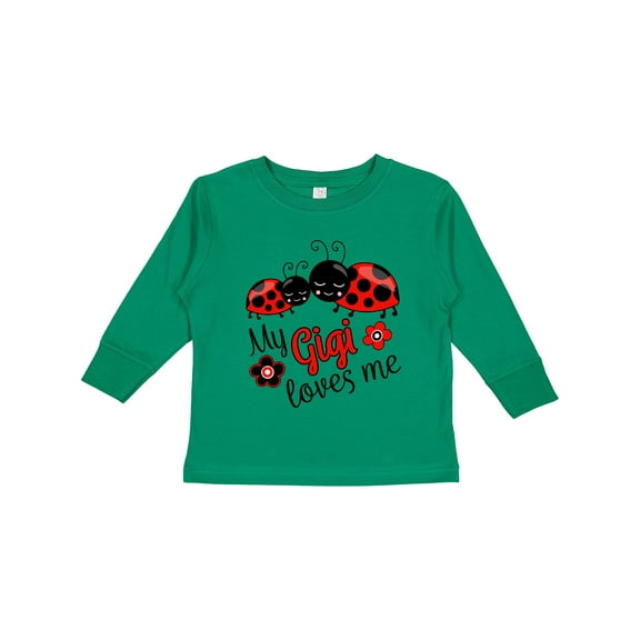 Inktastic My Gigi Loves Me with Cute Ladybugs Boys or Girls Long Sleeve Toddler T-Shirt