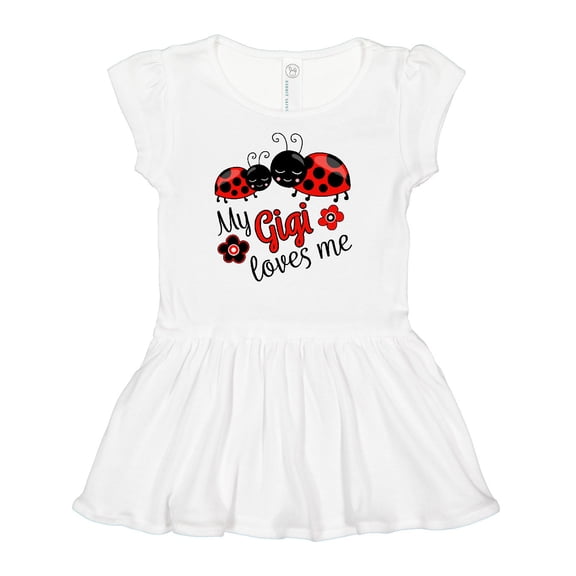 Inktastic My Gigi Loves Me with Cute Ladybugs Girls Baby Dress