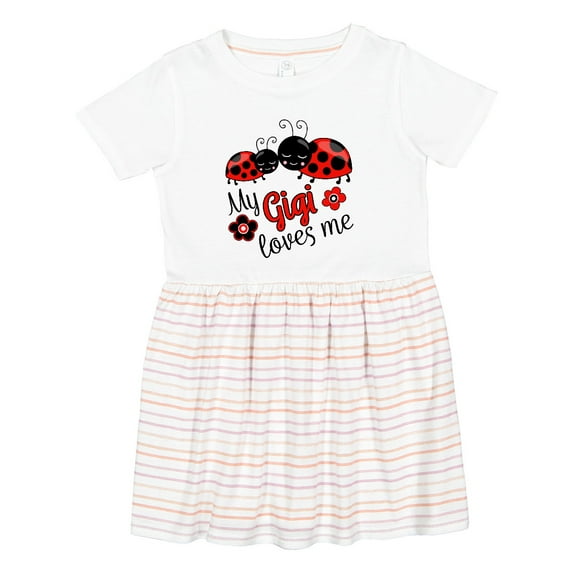 Inktastic My Gigi Loves Me with Cute Ladybugs Girls Toddler Dress