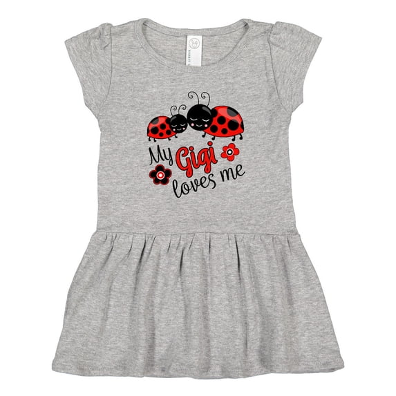 Inktastic My Gigi Loves Me with Cute Ladybugs Girls Toddler Dress