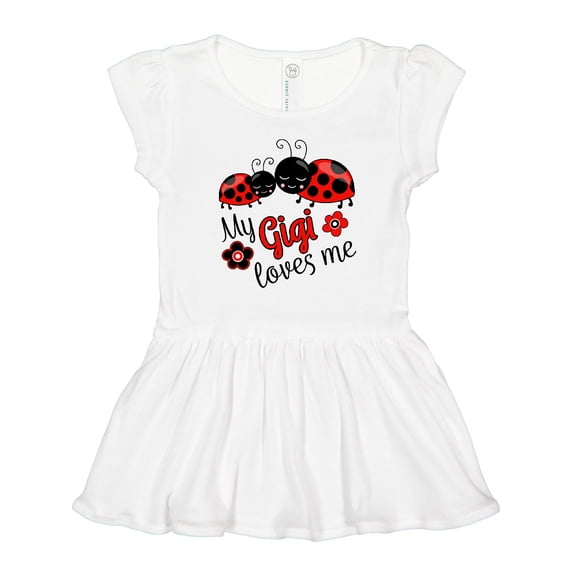 Inktastic My Gigi Loves Me with Cute Ladybugs Girls Toddler Dress