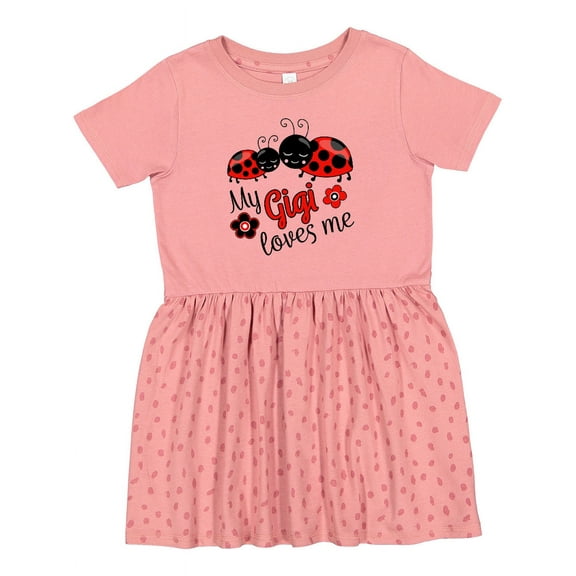 Inktastic My Gigi Loves Me with Cute Ladybugs Girls Toddler Dress