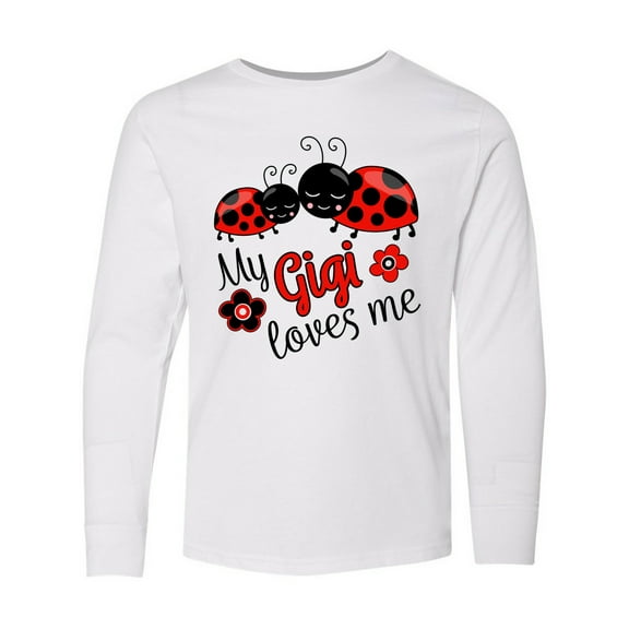 Inktastic My Gigi Loves Me with Cute Ladybugs Long Sleeve Youth T-Shirt