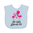 thumbnail image 1 of Inktastic My Gigi Loves Me with Two Flamingos Boys or Girls Baby Bib, 1 of 4