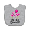 thumbnail image 1 of Inktastic My Gigi Loves Me with Two Flamingos Boys or Girls Baby Bib, 1 of 4