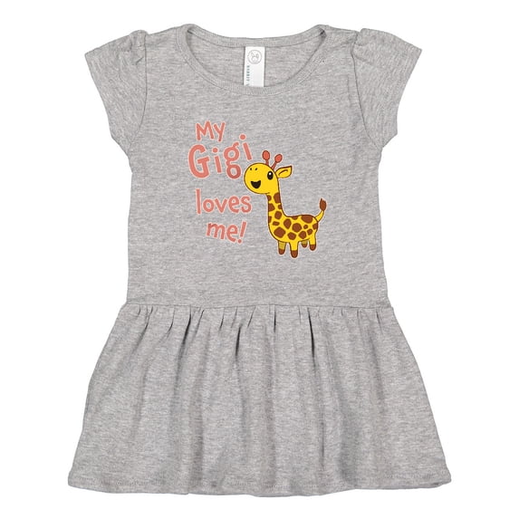 Inktastic My Gigi Loves me- cute giraffe Girls Toddler Dress