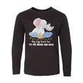 thumbnail image 1 of Inktastic My Gigi Loves me to the Moon and Back Elephant Family Long Sleeve Youth T-Shirt, 1 of 5