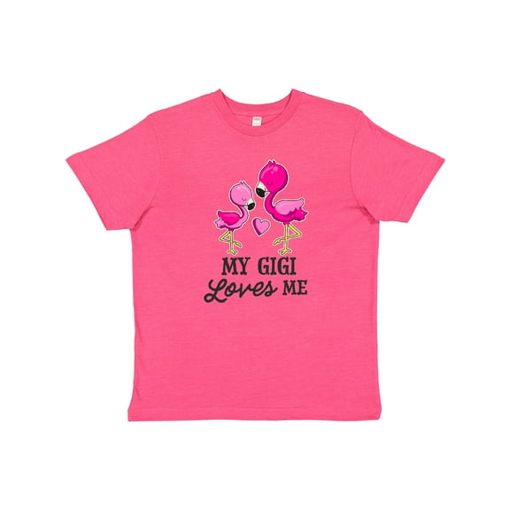 Inktastic My Gigi Loves me with Two Flamingos Youth T-Shirt