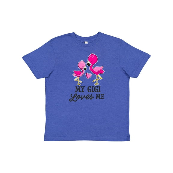 Inktastic My Gigi Loves me with Two Flamingos Youth T-Shirt
