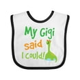 thumbnail image 1 of Inktastic My Gigi Said I Could Grandson Dinosaur Boys Baby Bib, 1 of 4