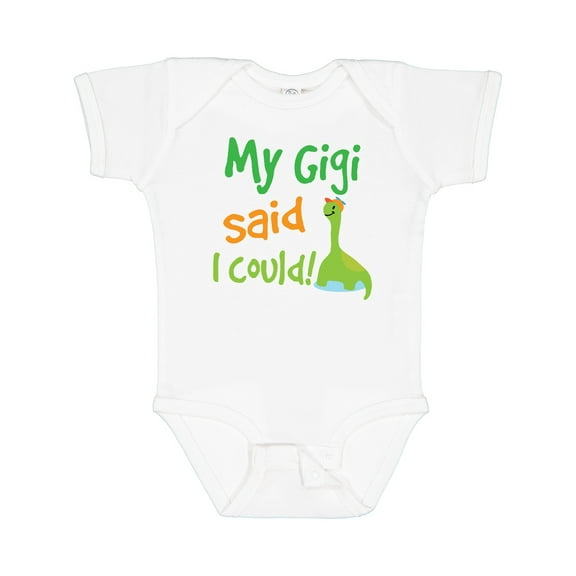 Inktastic My Gigi Said I Could Grandson Dinosaur Boys Baby Bodysuit